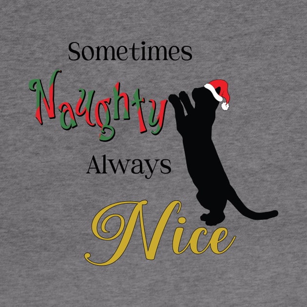 Sometimes Naughty Always Nice (Black Text) by LeslieMakesStuff